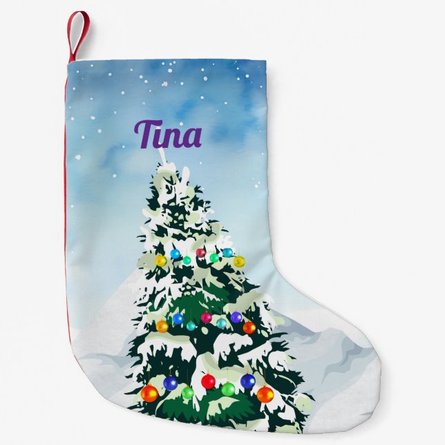 Personlig julstrumpa med namn (Framsidan)