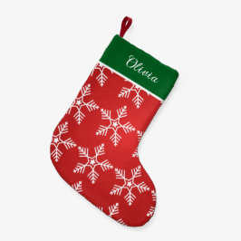 Personlig julstrumpa - Snöflingedesign