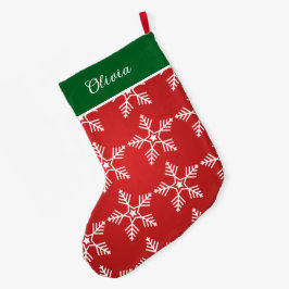 Personlig julstrumpa - Snöflingedesign