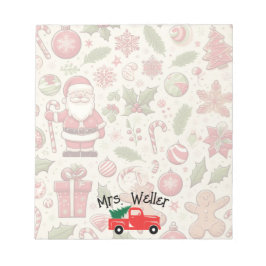 Personlig jultemat lärarpresenter anteckningsblock