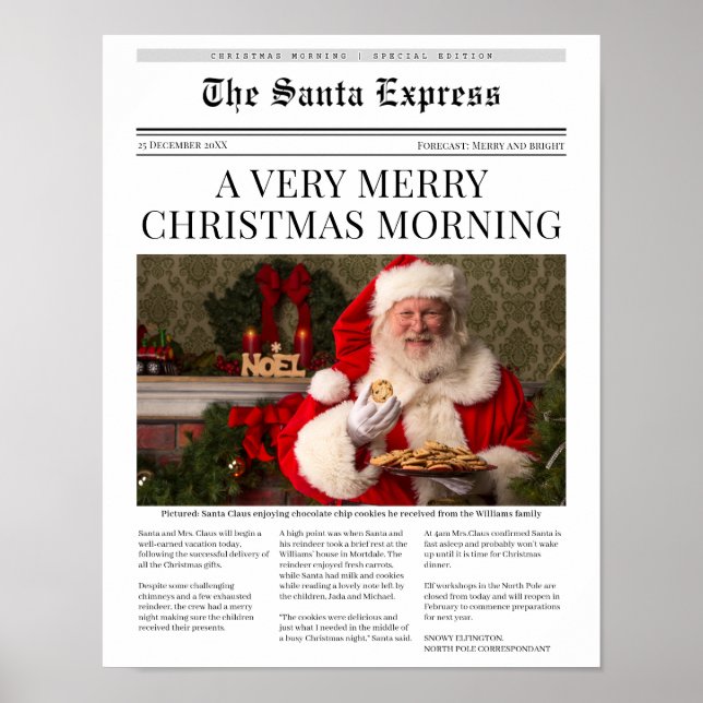 Personlig Jultidning Poster (Framsidan)