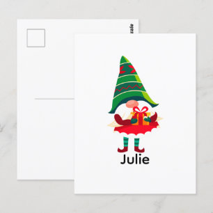 Personlig jultomte med en gåduva vykort