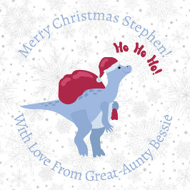 Personlig Jultomten Dinosaur Presentpapper