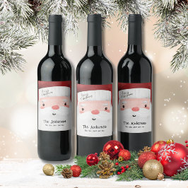 Personlig Jultomten God jul Vinflaska Etikett