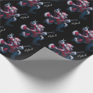 Personlig Jultomten Guitar Player Presentpapper