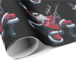 Personlig Jultomten Guitar Player Presentpapper