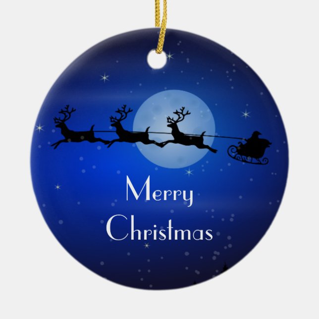 Personlig jultomten julgransprydnad keramik (Framsidan)