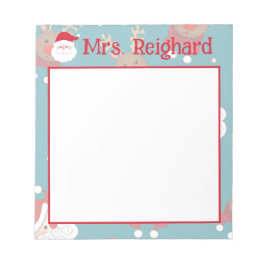 Personlig Jultomten och renern Anteckningsblock