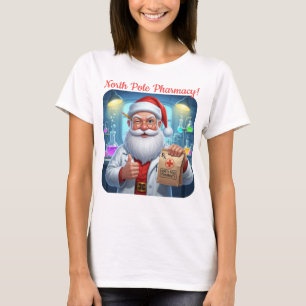 Personlig Jultomten Pharmacy Shirt North Pole T
