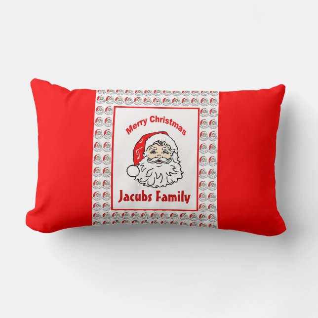 Personlig Jultomten Pillow Lumbarkudde (Framsida)