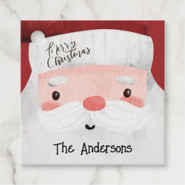 Personlig Jultomten Vattenfärgsjul Gåvor Etiketter