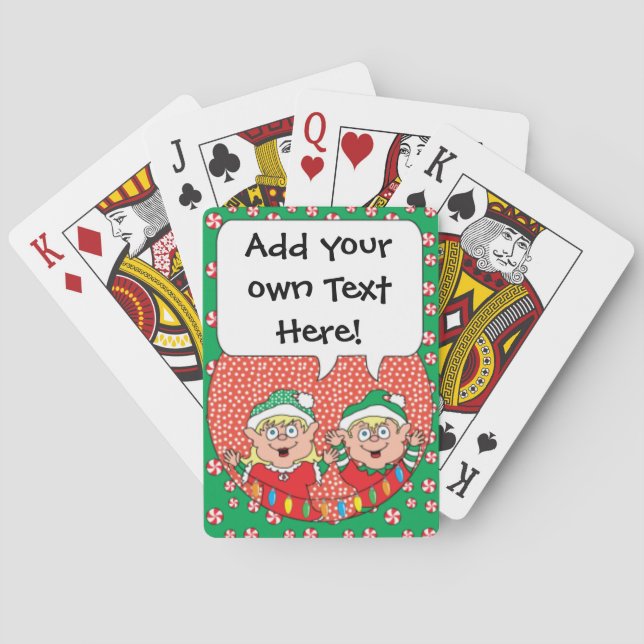 Personlig juluppspelningskort casinokort (Baksidan)