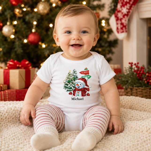 Personlig julvinter snöman jul t shirt (Skapare uppladdad)