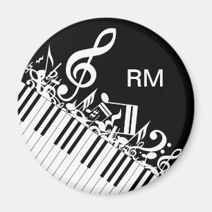 Personlig Jumlad Musik noter och Piano Nycklar Magnet