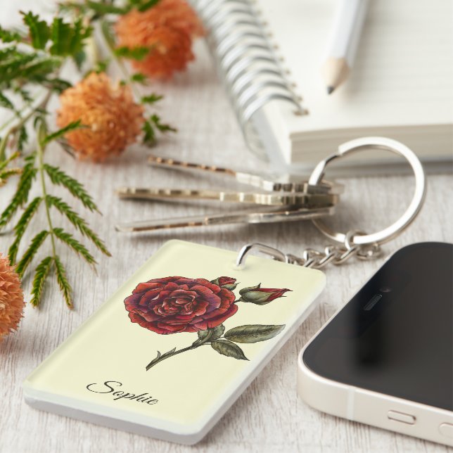 Personlig June Birkelände Ro Keychain (Högra Framsidan)