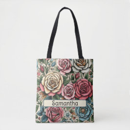 Personlig June Birth Flower Ro Tygkasse