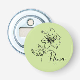 Personlig June Honeysuckle Birth Flower Gift Flasköppnare