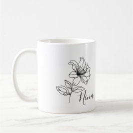 Personlig June Honeysuckle Birth Flower Gift Kaffemugg