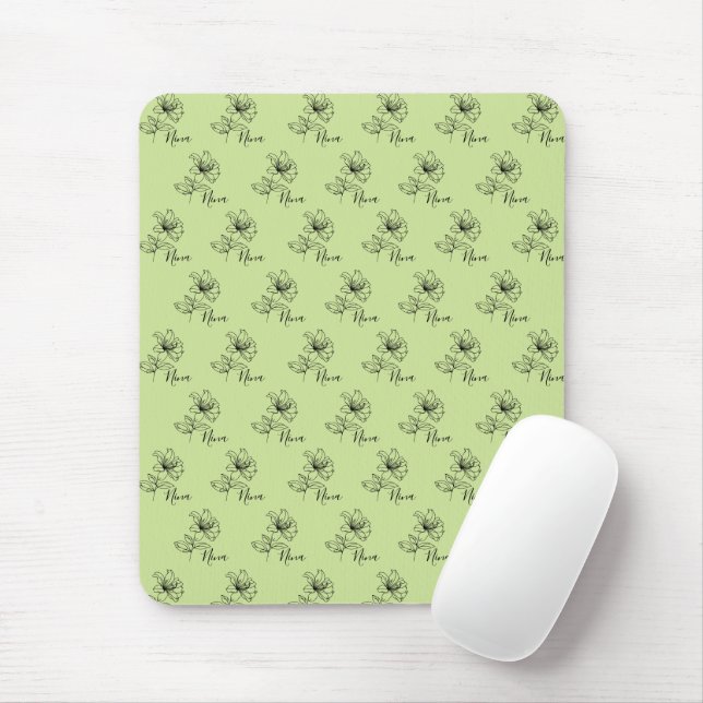 Personlig June Honeysuckle Birth Flower Gift Musmatta (Med mus)