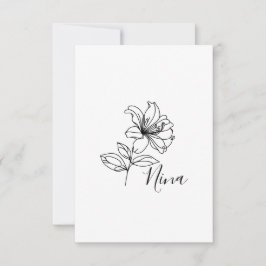 Personlig June Honeysuckle Birth Flower Gift Tack Kort