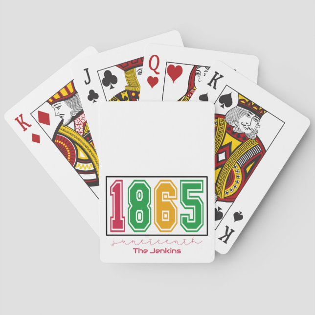 Personlig Juneteenth - Svart historia Casinokort (Baksidan)