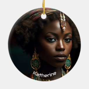 Personlig Juneteenth - Svart historia Julgransprydnad Keramik