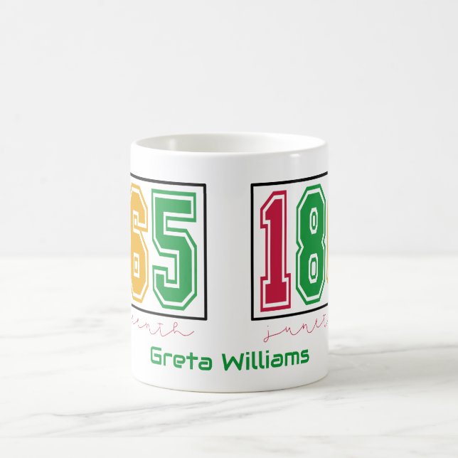 Personlig Juneteenth - Svart historia Kaffemugg (Center)