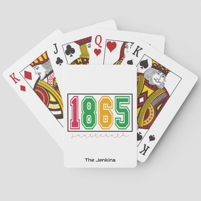 Personlig Junetonde - Svart historia Casinokort (Baksidan)