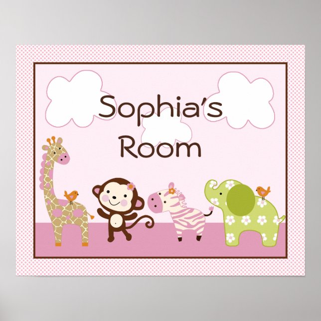 Personlig Jungfru Jill/Flicka Djur Affisch/tryck Poster (Framsidan)