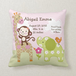 Personlig Jungle Girl Pillow Keepsak Kudde