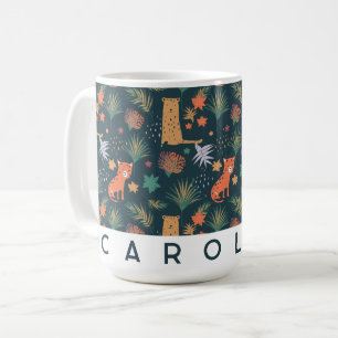Personlig Jungle Leopard Mugg Anpassningsbar Kid