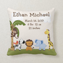 Personlig Jungle Pals Animal Pillow Keepsak