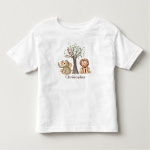 Personlig Jungle Safari Animals Lejona apa T Shirt