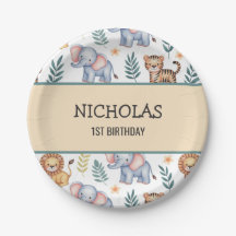 Personlig Jungle Safari Animals Vattenfärg