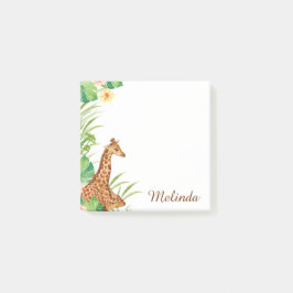 Personlig Jungle Safari Giraffe Post-it Block