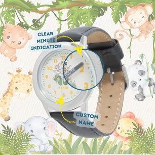 Personlig Jungle Safari Lär dig Tidsberättande Bar Armbandsur