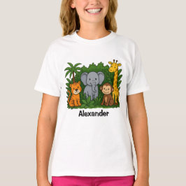 Personlig Jungle Safari Roligt Kids T-Shirt