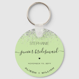 Personlig Junior Brudtärna Glitterkonfetti Nyckelring