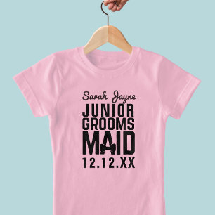 Personlig juniorbrudtjej T-shirt för flickor