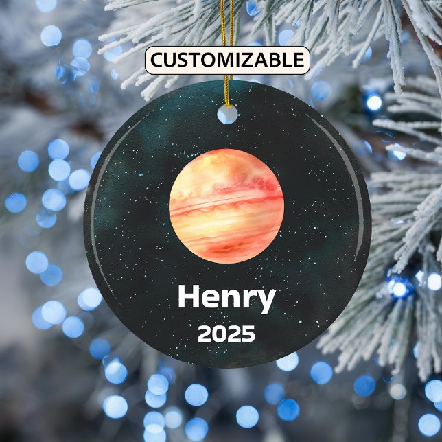 Personlig Jupiter Ornament, Solar System Julgransprydnad Keramik (Skapare uppladdad)