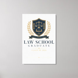 Personlig Juristexamen 2026 Crest Art Canvastryck