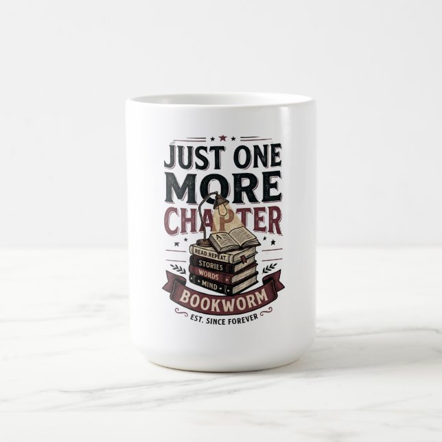 Personlig Just One More Chapter Est 1985 Bokwo Kaffemugg (Center)