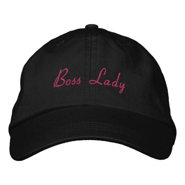 Personlig justerbar hatt för Boss Lady Broderad Keps (Framsida)
