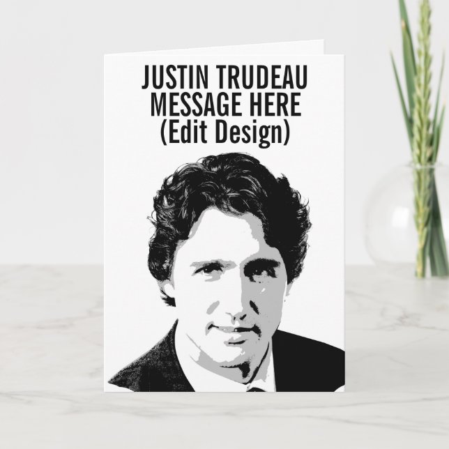 PERSONLIG JUSTIN TRUDEAU KORT (Framsida)
