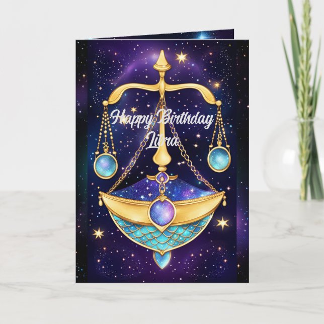 Personlig Juvel Galax Zodiak Vågen Kort (Framsida)