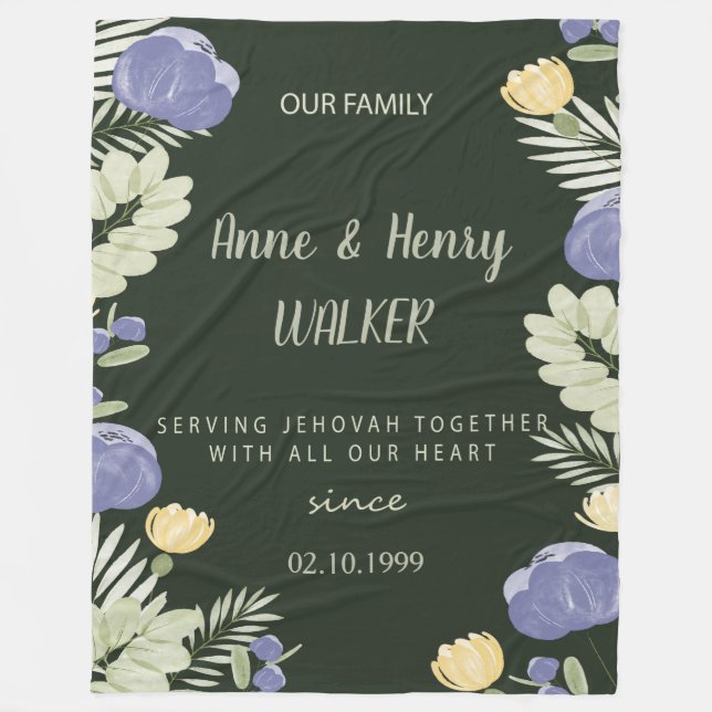 Personlig JW-jubileumsgåva Fleecefilt (Framsidan)