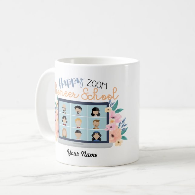 Personlig JW Lycklig Zoom Pioneer School 2022 Co. Kaffemugg (Framsida vänster)