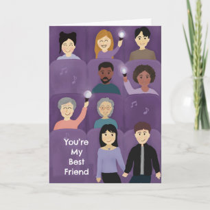 Personlig K-pop-sert Best Friend Kärlek Tack Kort
