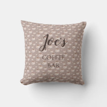 Personlig Kaffe Bar Station Kastkudde