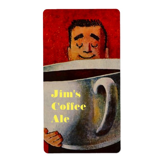 Personlig Kaffe Beer Homebrew lager ale-etikett Fraktsedel (Framsidan)